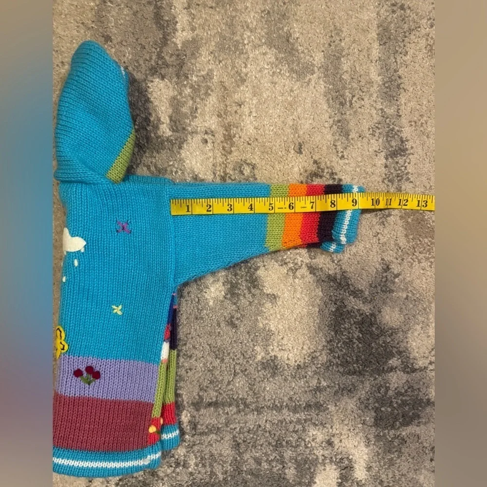 Colorful Vintage Children's Knit Sweater with Fun Designs